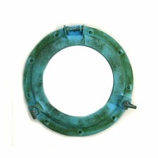 12 " Alluminio Finitura Bronzo Nautico Muro Stile Grande Navi Cabina Mirror Oblò