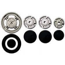 Kit 4 bruciatori + spartifiamma lucidi 4 fuochi cucina a gas Hotpoint Ariston