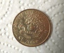 MONETA 200 LIRE 180°