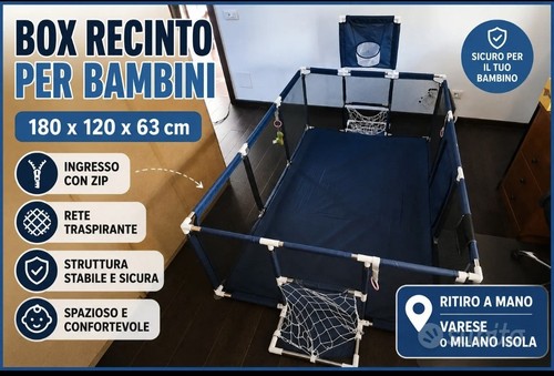 Box recinto bambino - bambino, 180x120x63