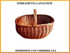Cesto per raccota funghi,castagne,frutta o legna in vimini intrecciato