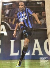 CALCIO INTER FC. 2 POSTERS MAICON E DIEGO MILITO  TRIPLETE SPORT MEDIASET 