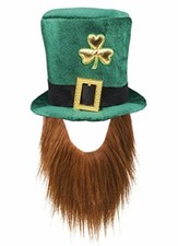 Boland Cappello Tuba Trifoglio Irish Leprechaun St. Patrick con Barba per Adulti