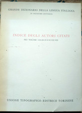 INDICE DEGLI AUTORI CITATI NEI VOLUMI 1-2-3-4-5-6-7-8 - S.BATTAGLIA - UTET