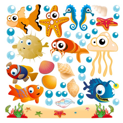 Pesce palla medusa fondale