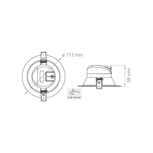 Faretto led incasso lampo - faretto,