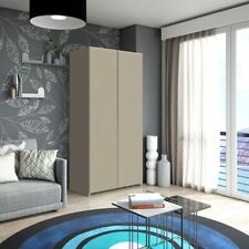 Letto a castello Mia a scomparsa tortora L 100 x H 218 P60cm / P230cm aperto