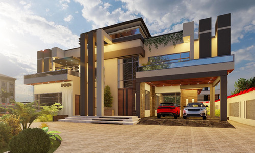 Design casale moderno villa - moderno,