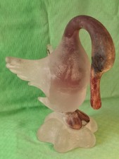 Scultura Cigno in Vetro Satinato MURANO Cenedese - Vetri Artistici VINTAGE