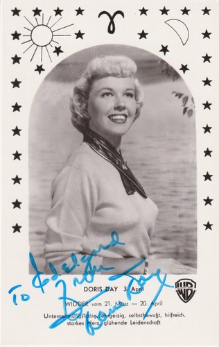 Doris day autografo - autografo, originale