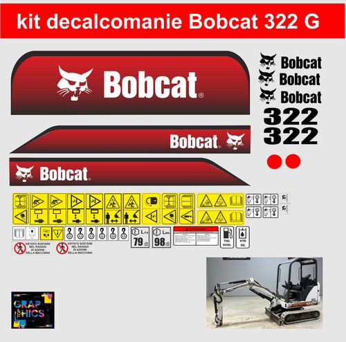Bobcat 322 decalcomanie - bobcat,