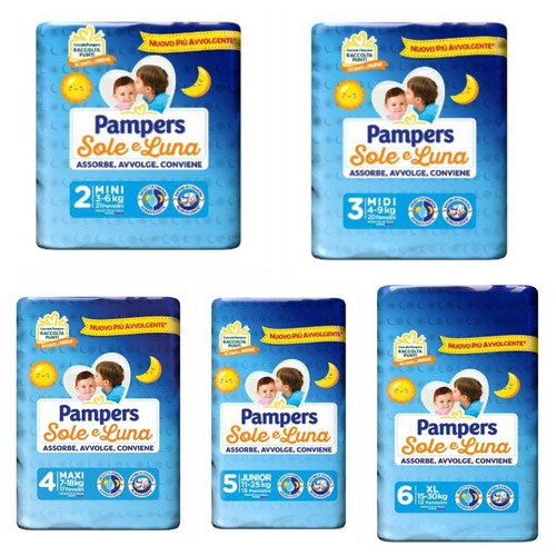 Pampers sole luna pannolini - e,
