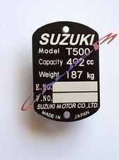 PLAQUE   SUZUKI   T 500