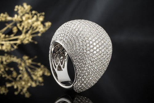 Anello statement dome con - anello,