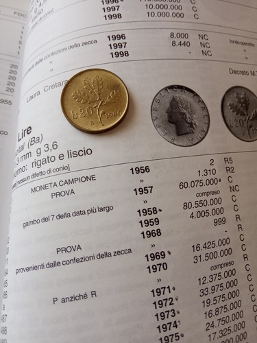 Moneta lire del - ra,