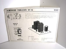 Schema vintage alimentatore stabilizzato 12v 1A RS 86 by elettronica sestrese
