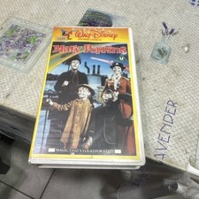 Mary Poppins 1964 First Disney VHS Home Video Small Box Rental Yellow 1986 Retro