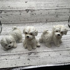 3 statuine cane cucciolo