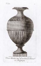 VASO ANTICO IN GIARDINO DI BOMANZO A BAGNAIA, di CARLO ANTONINI, incisione, 1821