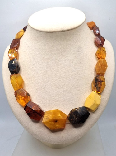 Ambra collana cognac - collana,