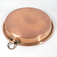 ANTICA TORTIERA TEGLIA ROTONDA TONDA TEGAME DA FORNO IN RAME W100