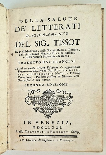 Tissot della salute de - tissot, de'