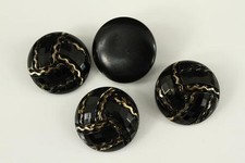 Vintage MOURNING Buttons Black