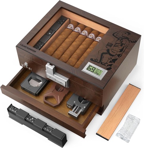 Cigar humidor glass - cigar, humidor,