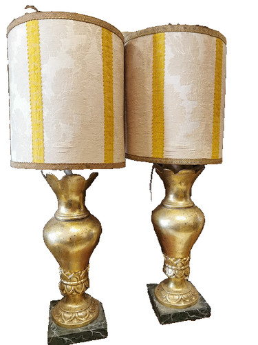 Coppia portapalme legno oro - coppia,