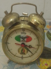 SVEGLIA A CORDA CARICA MANUALE-FUNZIONANTE EFFIGE FIAMMA TRICOLORE