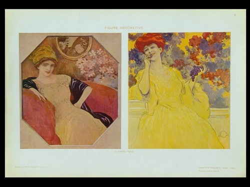 Donne art nouveau aleardo - nouveau,,