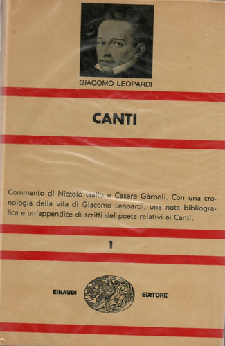 Giacomo leopardi canti - -,