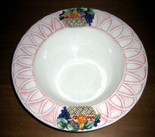 CERAMICA BASSANO Centrotavola artigianale numerato decori a rilievo sul bordo