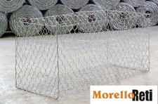GABBIONI ZINCATI PER CONTENIMENTO PIETRE MISURA 2X1X1 MAGLIA 8X10  F.2.70/3.40