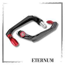 PARALEVE MOTO SCOOTER PROTEZIONE LEVE FRENO FRIZIONE CARBON LOOK ERGAL CNC Rosso