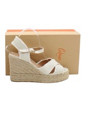 Castaner donna tacco UK 8 panna 100% altre espadrillas