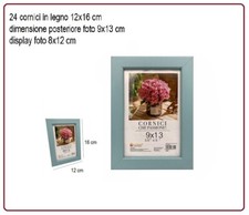 24 cornice legno celeste da