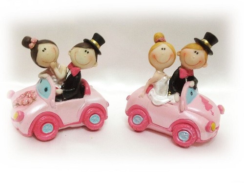 Topper torta sposi auto - sposi,