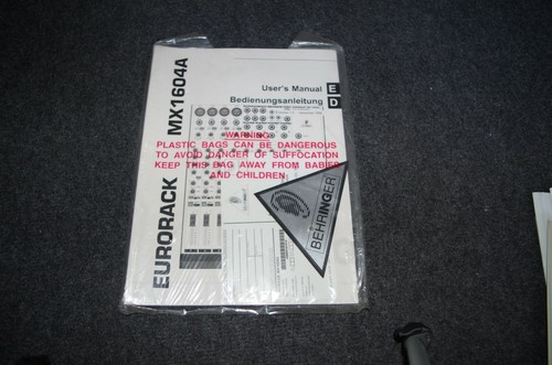 Behringer 1604a manuale di - manuale,