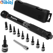  Chiave Dinamometrica 1/4'',3-33 Nm con Precisione ± 4%, per Moto e Bici - Kit d