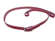 Cinghia tracolla skai in cuoio abr di ricambio per organetto colore rosso