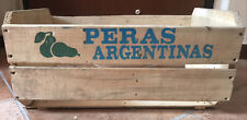 Cassetta Legno Frutta Vintage Peras Argentinas Arredo Modernariato