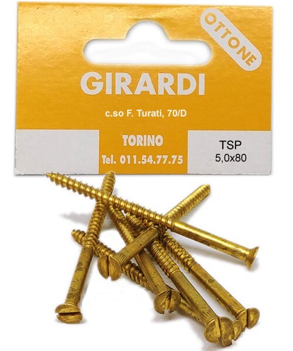 Vite legno ottone - a,
