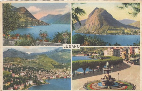 Cartolina lugano ticino - lugano,