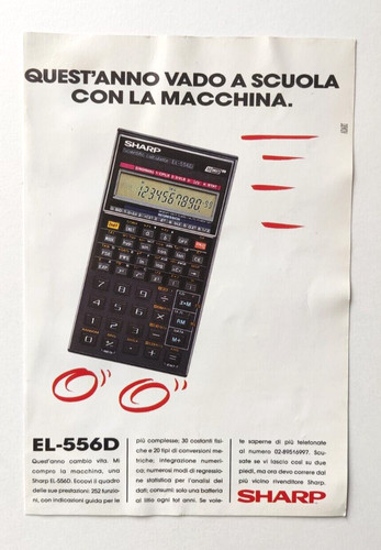 Pubblicita sharp calcolatrice - pubblicita',