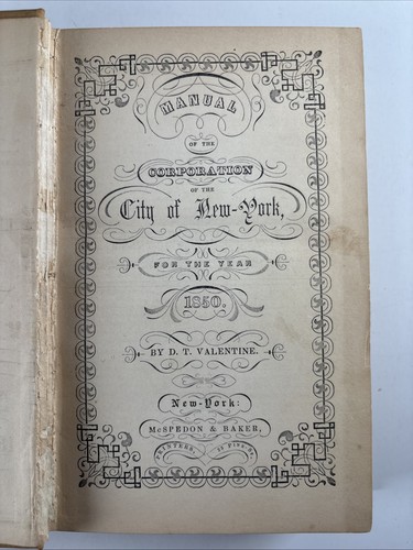 1850 manual the corporation - manual, of