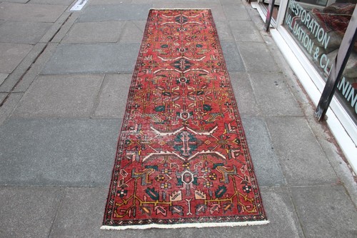 Runner lungo rosso lana