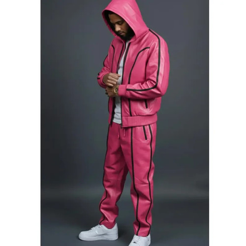 Tuta jogger uomo vera pelle - , di