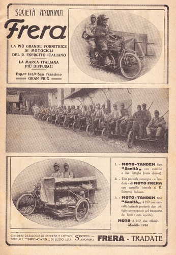Pubblicita 1916 moto frera - pubblicita',
