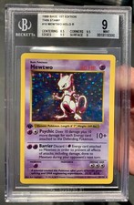 Mewtwo BGS 9 Strong Base Set